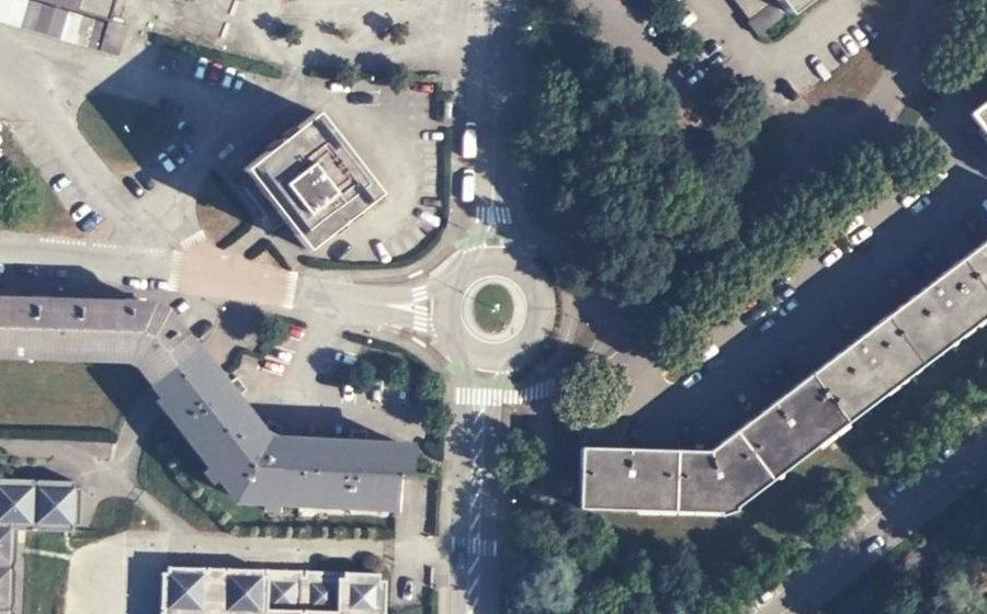 Vue aérienne du Rond-Point Jean Moulin