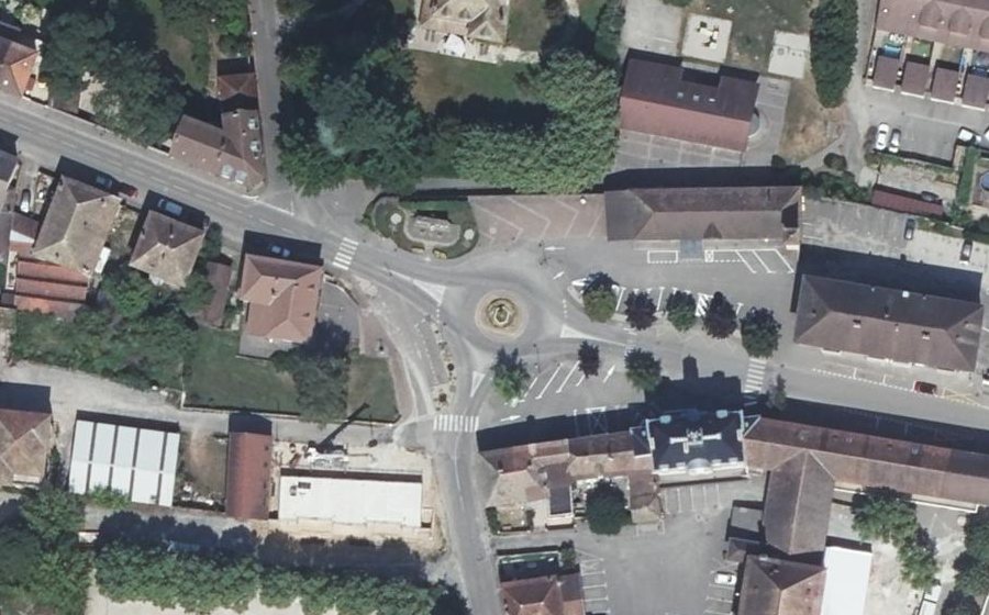 Vue aérienne du Place du Campanil