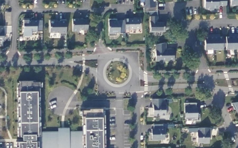 Vue aérienne du Boulevard Pierre et Marie Curie