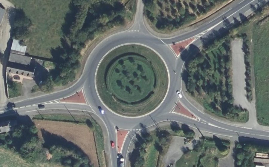 Vue aérienne du Giratoire des Grands Champs