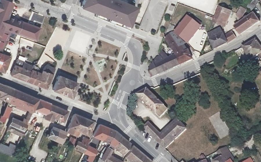 Vue aérienne du Place Bacchus