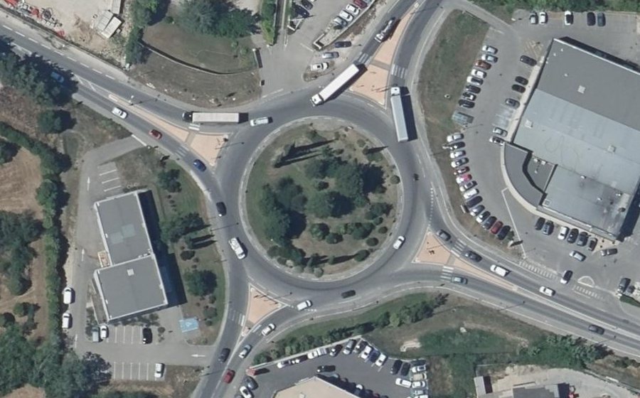 Vue aérienne du Giratoire René Cassin