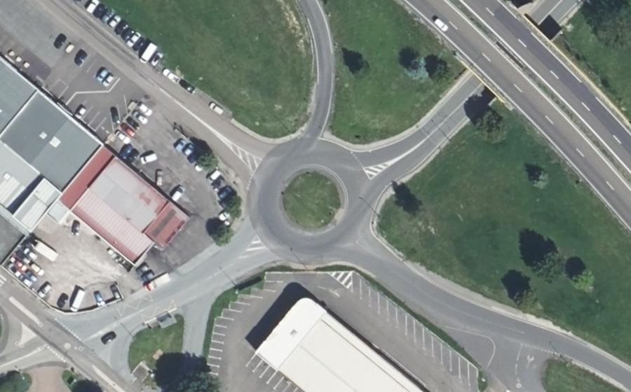 Vue aérienne du Rond-Point Jacques Collot