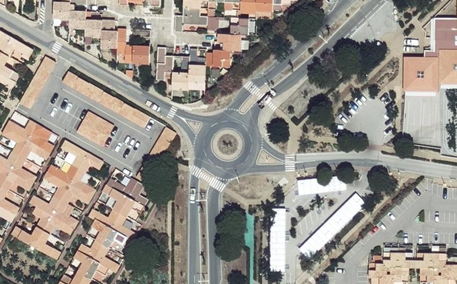 Vue aérienne du Rond-Point Simone Veil