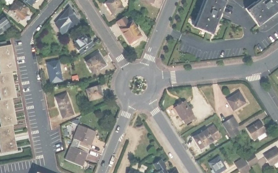 Vue aérienne du Rond-Point du Plein Air