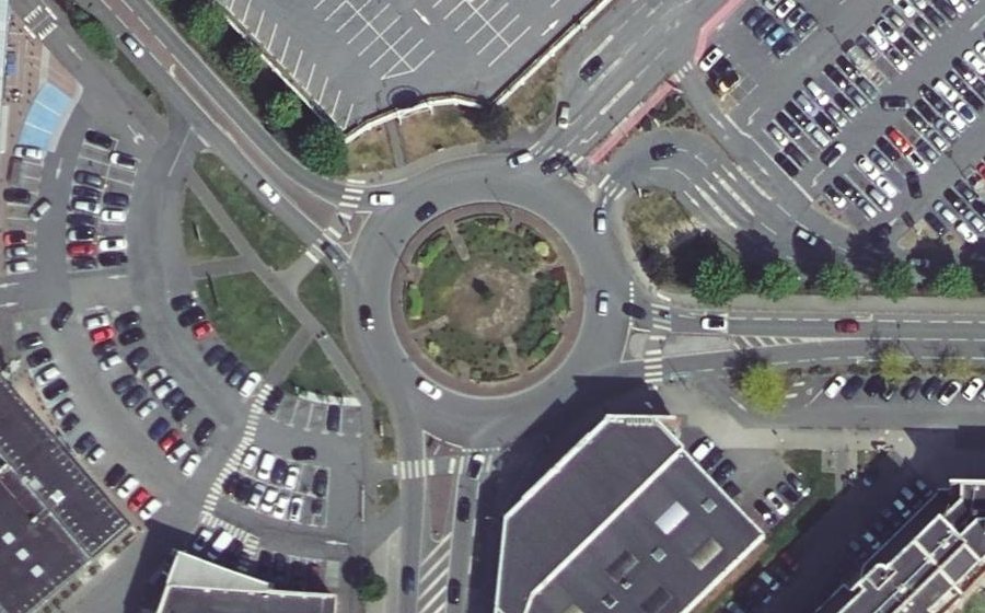Vue aérienne du Rond-Point du 21e Siècle