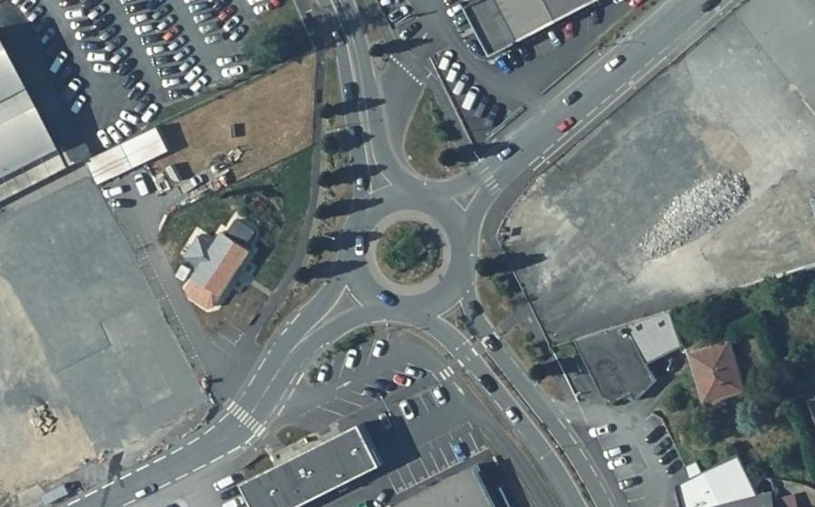 Vue aérienne du Porte de Saint-Hilaire