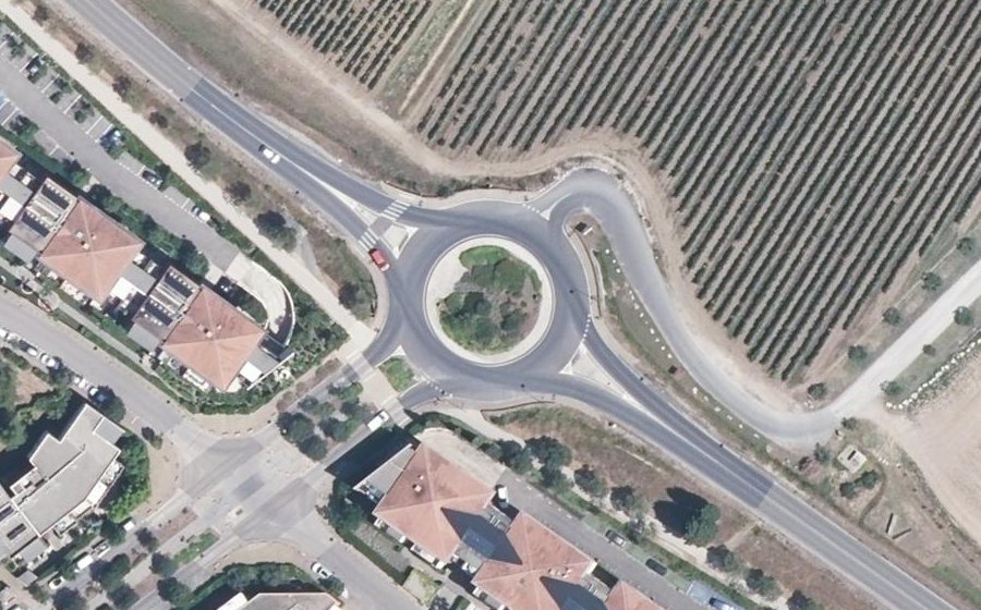 Vue aérienne du Rond-Point des Artistes