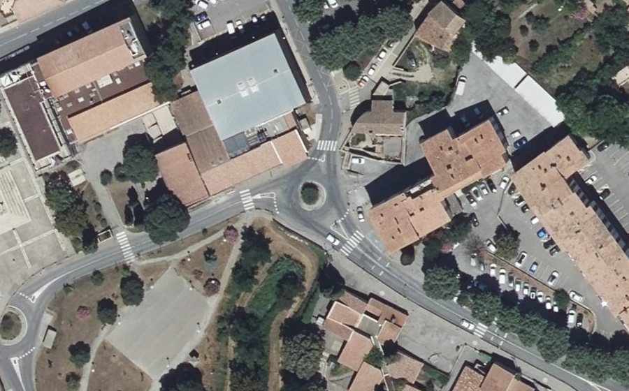 Vue aérienne du Rond-point de l'Eden