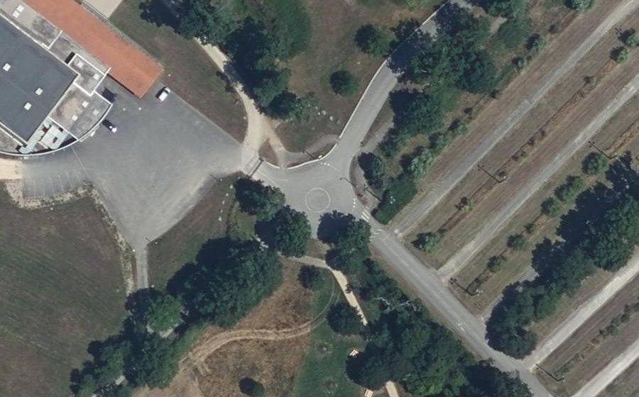 Vue aérienne du Rond-Point de la Longère