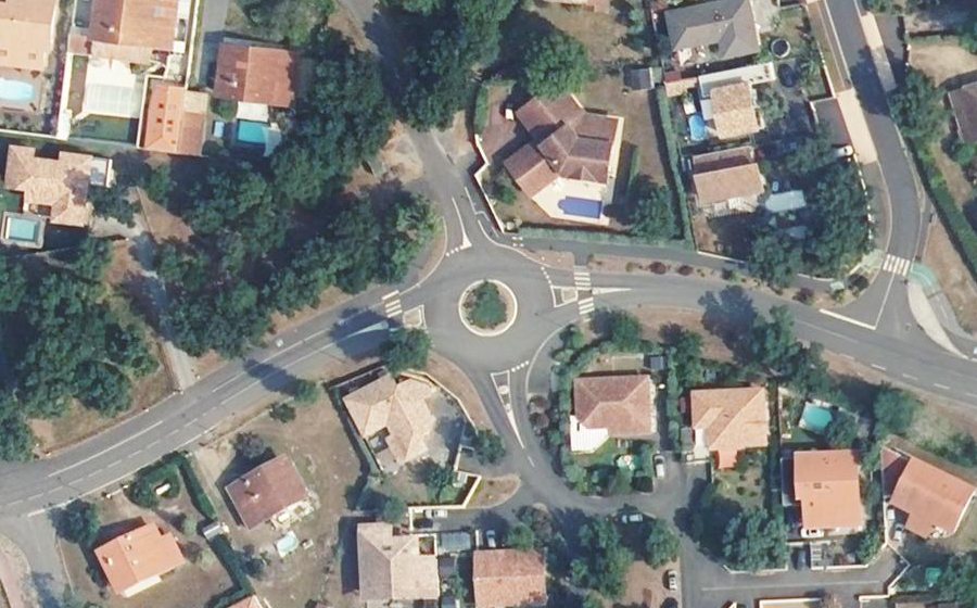 Vue aérienne du Rue de Claron