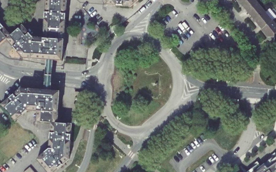 Vue aérienne du Place de la Haye