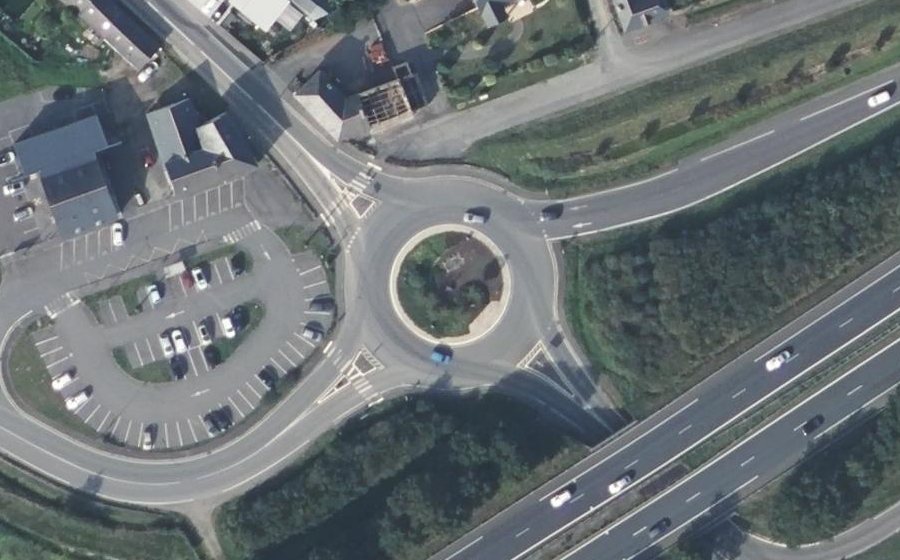 Vue aérienne du Rond-Point de Brocéliande