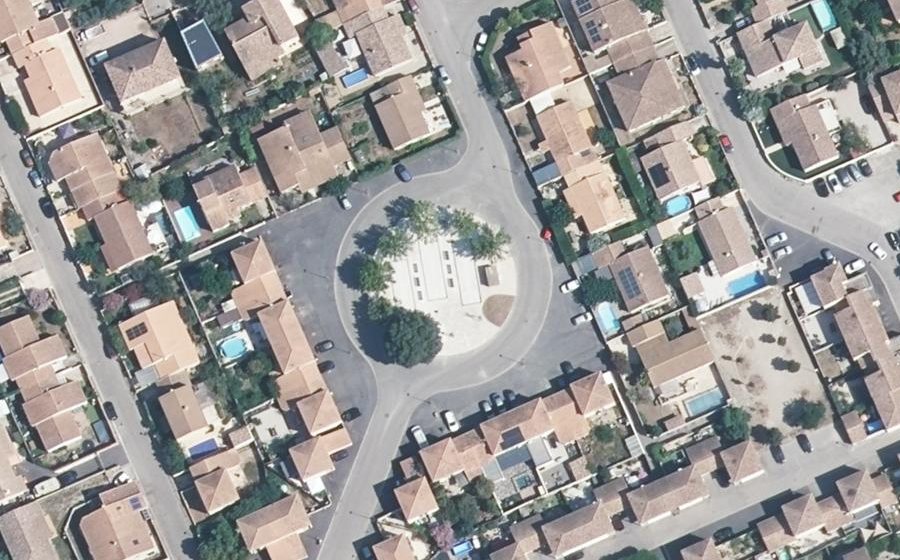 Vue aérienne du Place du Bicentenaire de la Révolution Française