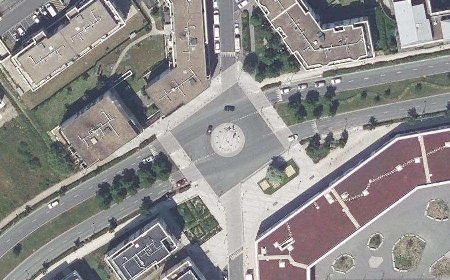 Vue aérienne du Avenue des Droits de l'Homme