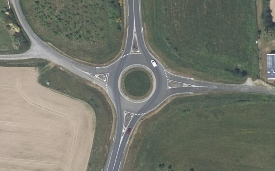 Vue aérienne du Rond-Point de la Dabotière