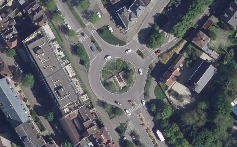 Vue aérienne du Rond-Point François Roux