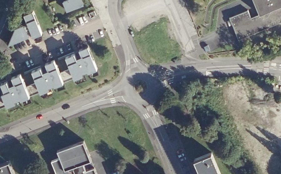 Vue aérienne du Rond-Point Paul Borossi