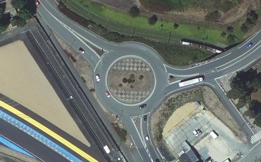 Vue aérienne du Giratoire de Tertre Rouge Sud
