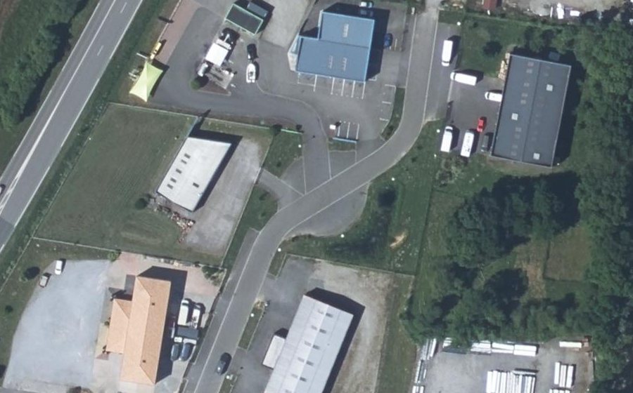 Vue aérienne du Allée de la Roseraie