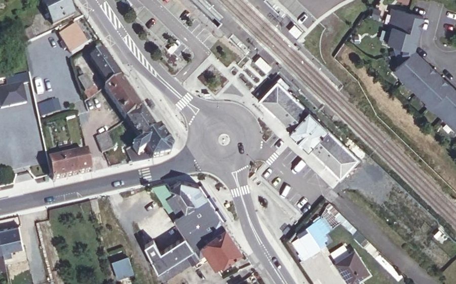 Vue aérienne du Place de la Gare