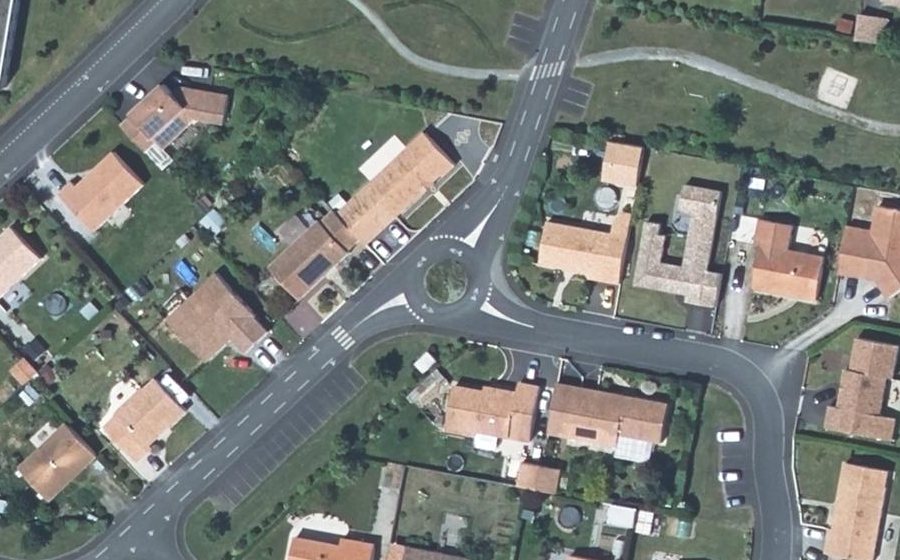 Vue aérienne du Rue des Champs Chevaux
