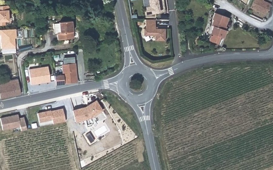 Vue aérienne du Rond-Point des Mauges