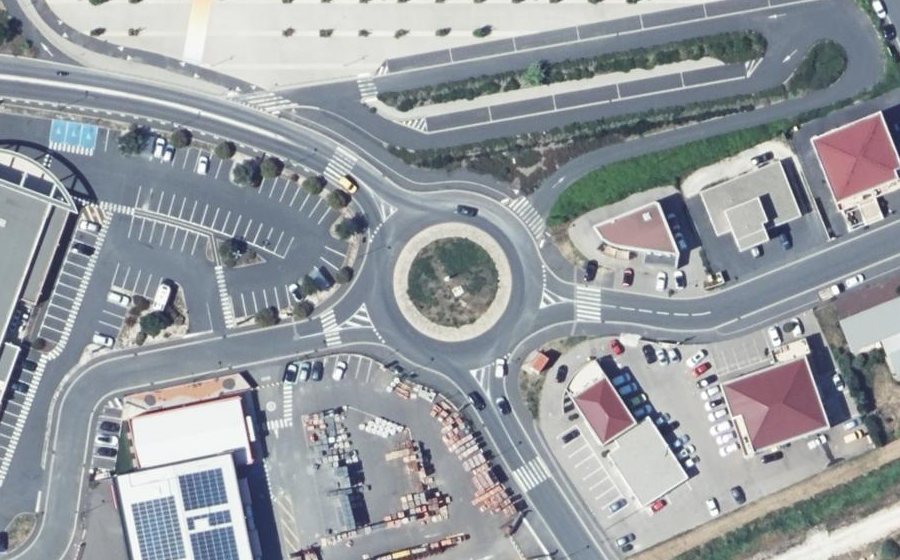 Vue aérienne du Rond-Point de la Légion d'Honneur