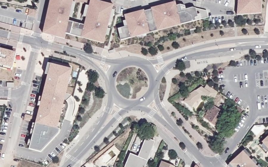 Vue aérienne du Rond-Point Pablo Picasso