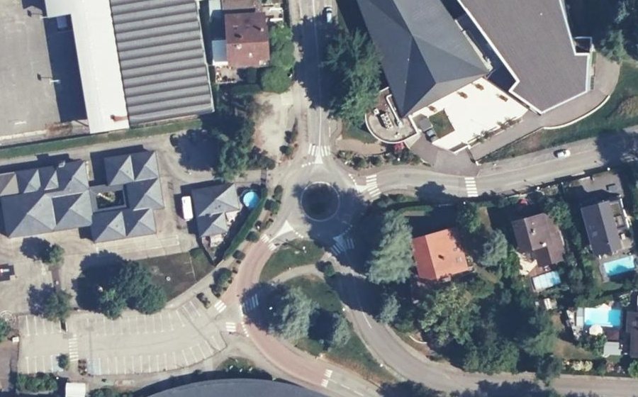 Vue aérienne du Rond-Point Léonard de Vinci