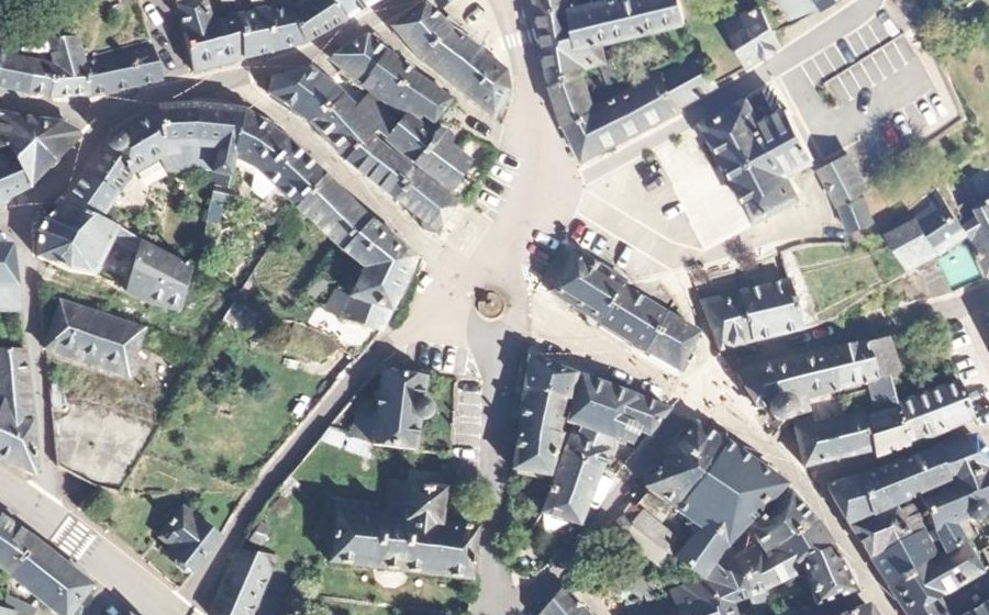 Vue aérienne du Place de la Fontaine