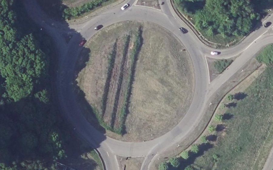 Vue aérienne du Rond-point anonyme n°18317133