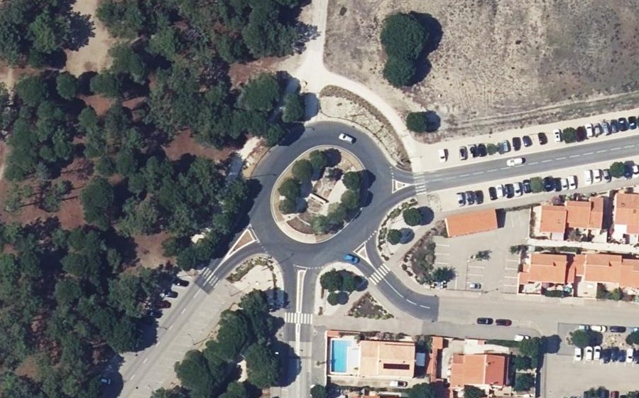 Vue aérienne du Rond-Point Arno Klarsfeld