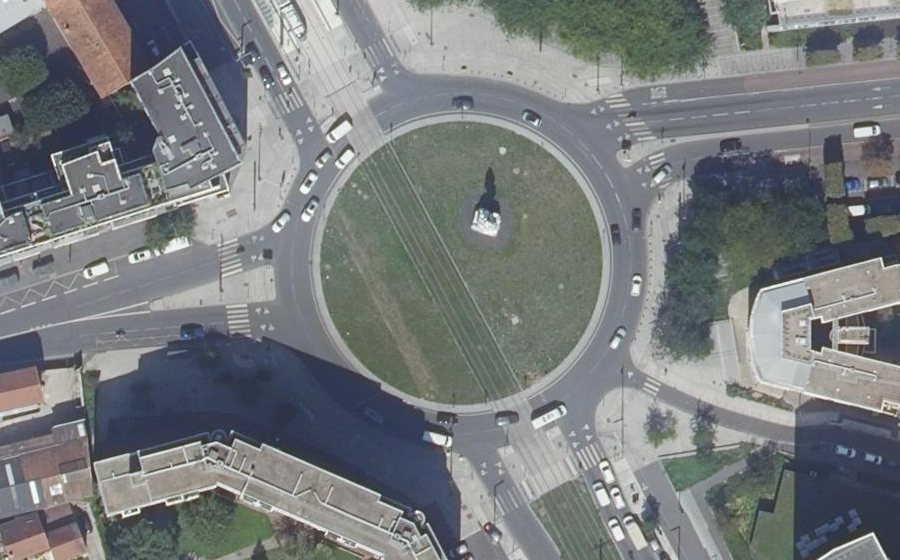 Vue aérienne du Place de la Libération