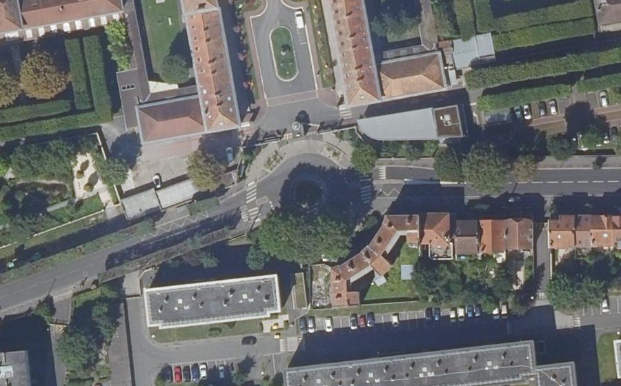 Vue aérienne du Avenue de la République
