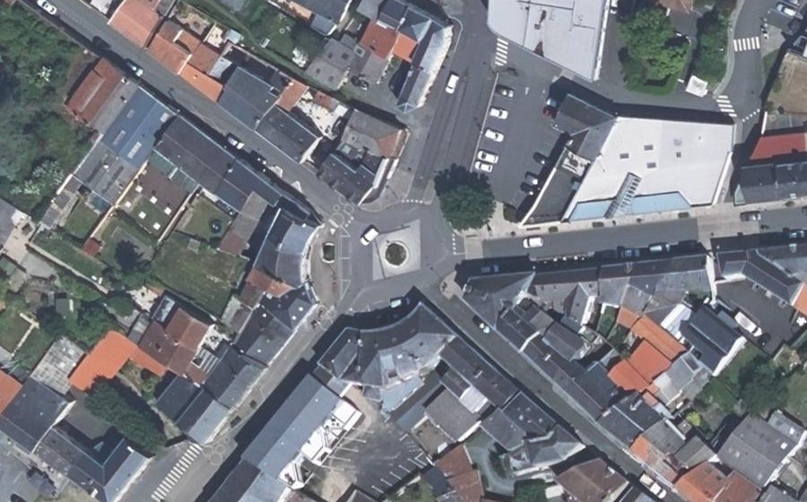 Vue aérienne du Place du Maréchal Leclerc