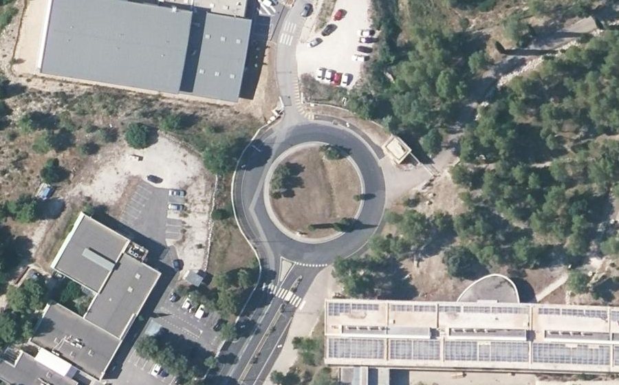 Vue aérienne du Rond-Point Bernard de Lattre de Tassigny