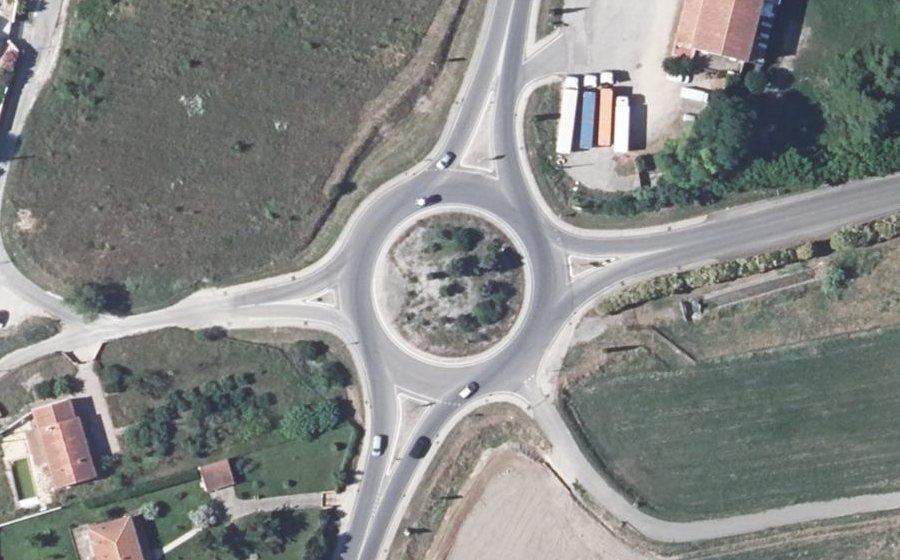 Vue aérienne du Route Nationale