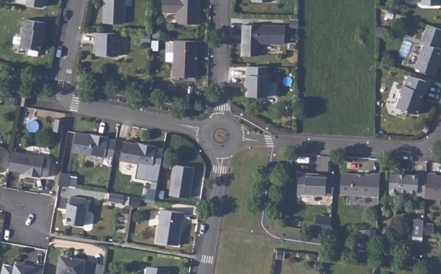 Vue aérienne du Rue des Châtaignes d'Eau