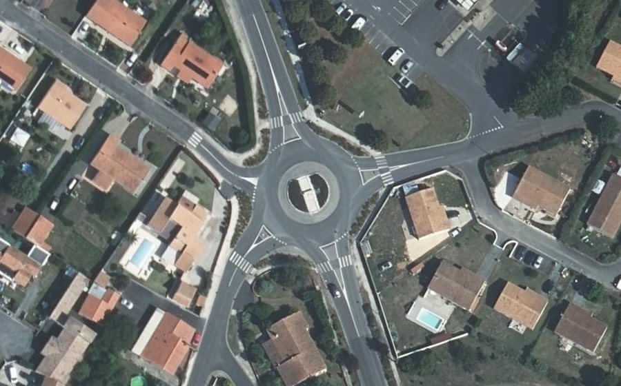 Vue aérienne du Rond-Point de la Légion d'Honneur