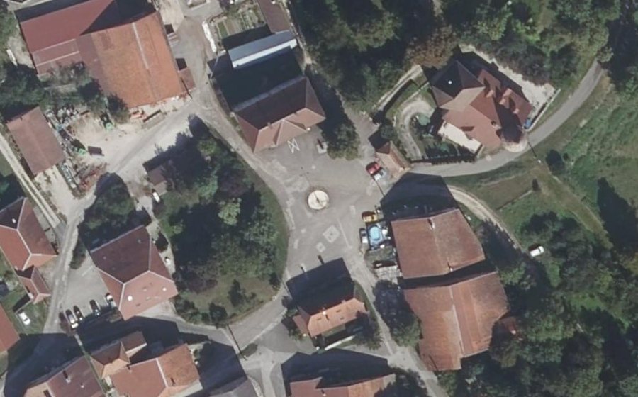 Vue aérienne du Place Édouard Clerc