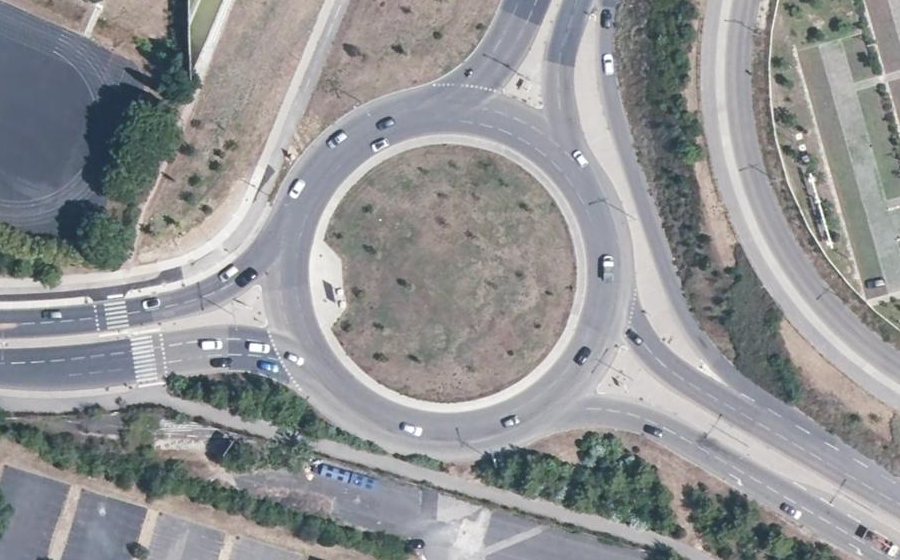 Vue aérienne du Rond-Point des Portes de l'Hérault