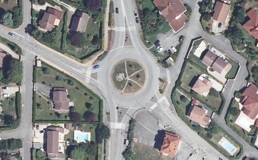 Vue aérienne du Rond-Point de l'Europe