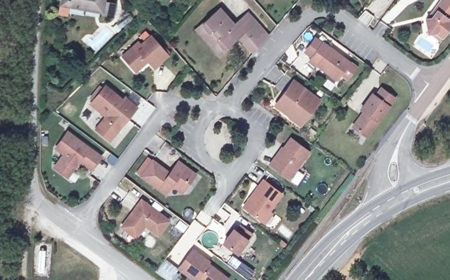 Vue aérienne du Rue du Curty