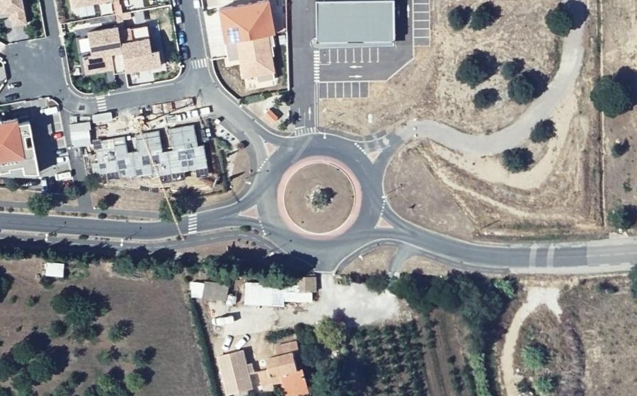 Vue aérienne du Rond-Point de la Sardane