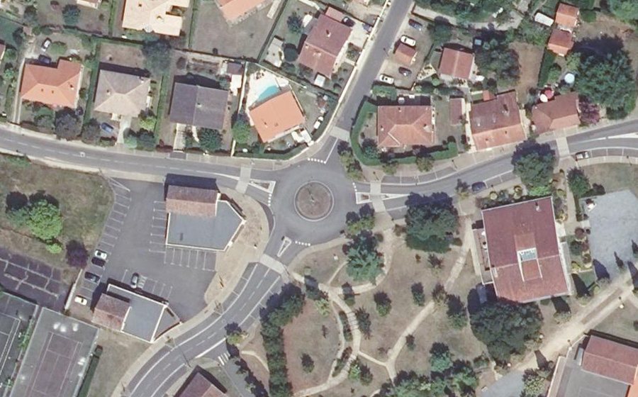 Vue aérienne du Avenue du 21 Août