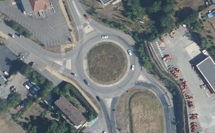 Vue aérienne du Carrefour de l'Europe