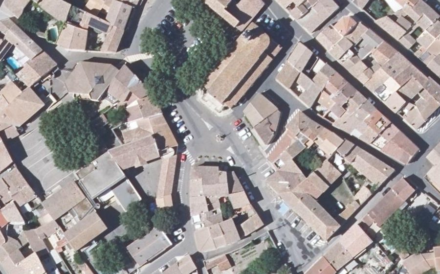 Vue aérienne du Place de l'Évêché