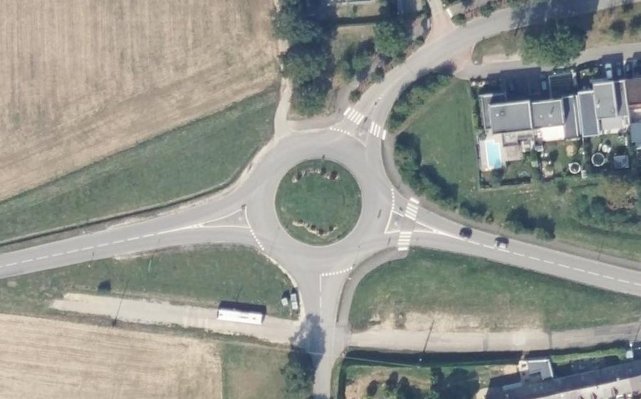 Vue aérienne du Rond-Point Le Landret
