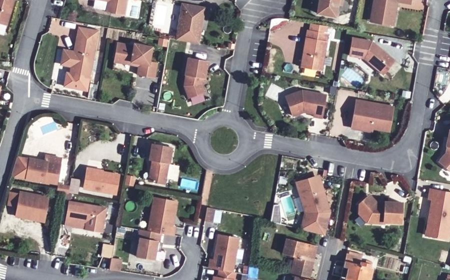 Vue aérienne du Rue Anne Frank